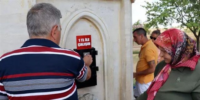 O ilçede ücretli çeşmelerden sağlanan gelirle burs verilecek,